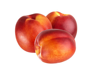 Whole nectarine isolated. Clipping Path