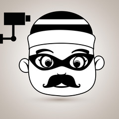 hacker security camera design vector illustration eps 10