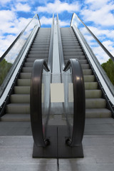 escalator leading from earth to heaven