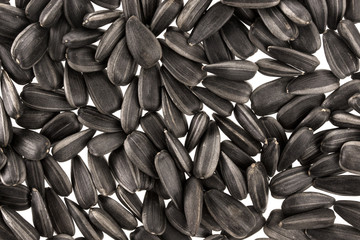 Background of black sunflower seeds