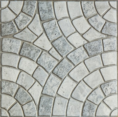 Gray Paving Slabs - Pattern of circle.