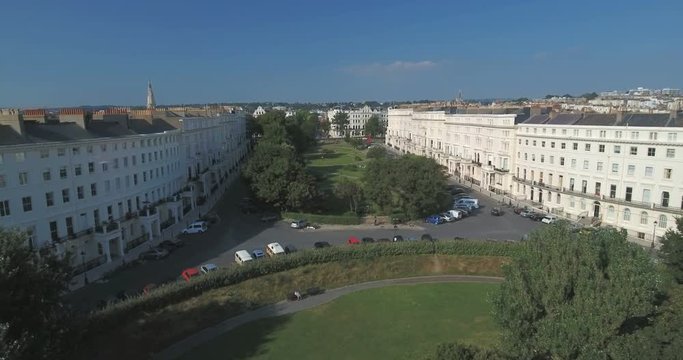 Aerial view of a regency square in Brighton and Hove