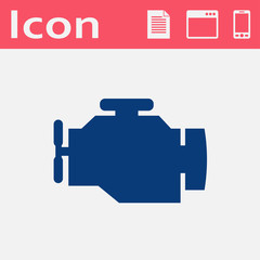Vector flat icon of engine