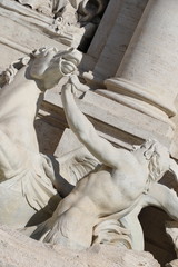 D&eacute;tail de la Fontaine de Tr&eacute;vi &agrave; Rome