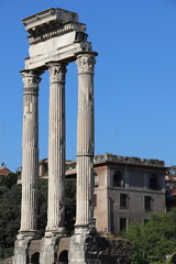 Colonnes du temple des Dioscures à Rome