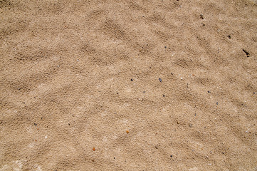 Closeup of sand pattern of a beach
