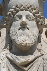 Détail d'une statue de la Galerie Borghese de la Villa Borghese à Rome 