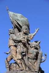 Statue du monument à Victor-Emmanuel II à Rome 