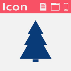 Fototapeta premium Vector flat xmas tree icon