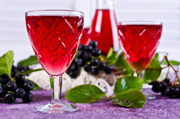 Transparent red drink