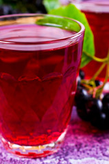Transparent red drink