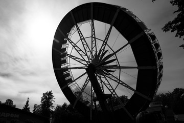 Petrozavodsk, Russia 26 August 2015 - Ride Surprise in motion in amusement park
