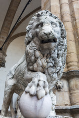 Medici Lionat the Loggia dei Lanzi, Florence