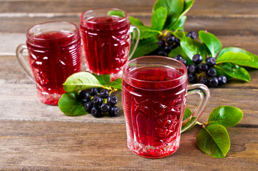 Transparent red drink