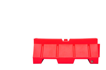 Plastic barrier isolated, clipping path included.