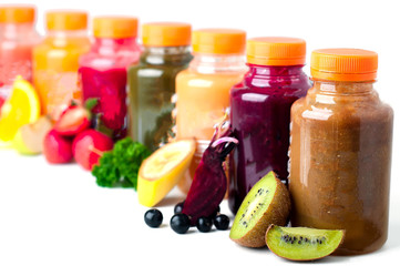 Fresh and healthy fruit  vegetable juices