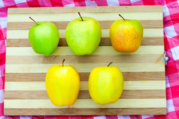 Apples on the board