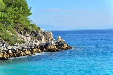 Landscape from the Marble Beach in Thassos Island, Greece