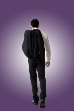 businessman hold coat