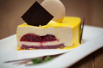 homemade delicious blueberry lemon cream cheese cake