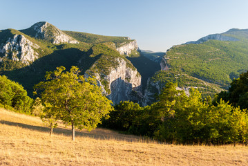 Gorge du Verdon seen from the village of Rougon