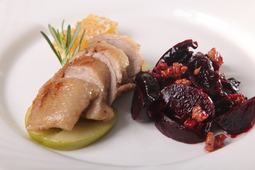 Turkey Breast with beetroot