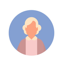 Senior Lady Grandmother Face Web Icon Granny