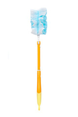Dry and wet duster with handle separated on white background