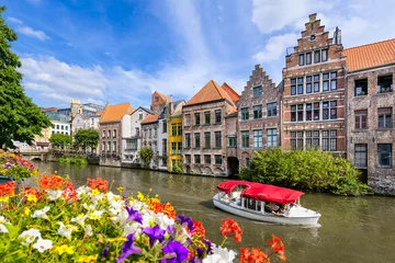 Foto auf Acrylglas Europäische Orte Altstadt von Gent, Belgien