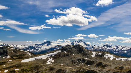 Fototapeta na wymiar Whistler with Coast Mountains, British Columbia, Canada
