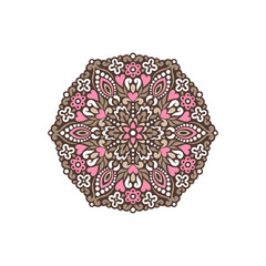 Abstract Flower Mandala. Decorative ethnic element for design.