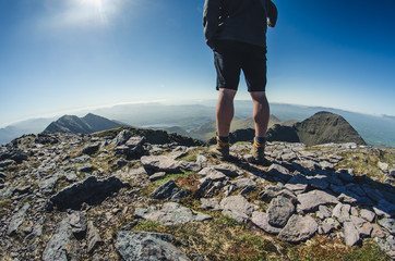 at the top of Carrauntoohil, Ireland's highest hill