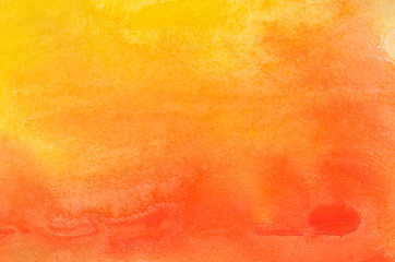 orange watercolor painted background texture - obrazy, fototapety, plakaty
