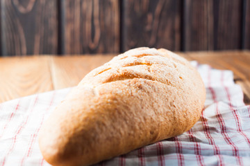 loaf of bread on the boards