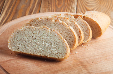 loaf of bread on the boards