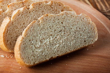 loaf of bread on the boards