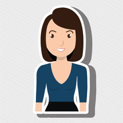 woman adult girl female vector illustration design