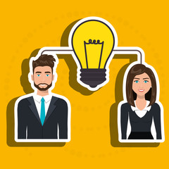 idea teamwork vector illustration design eps 10