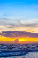 Cloudy sky in evening