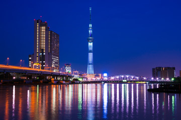 東京スカイツリーの夜景
