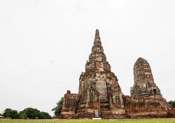 Fototapeta na wymiar ancient ruin of thailand temple, Ayutthaya