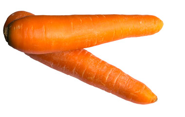 Carrots isolated on white background