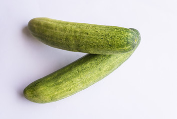 fresh cucumbers isolated on white