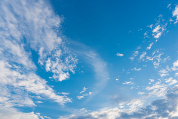 Naklejka na ściany i meble Clear clouds in blue sky on day light.