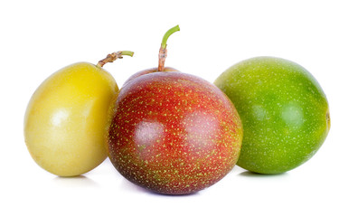 Passion fruit isolated on the white background