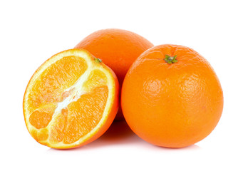 Orange fruit isolated on the white background