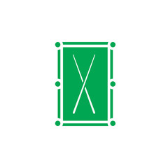 billiard table icon vector, solid logo illustration, pictogram isolated on white