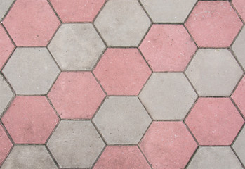 footpath hexagon concrete block