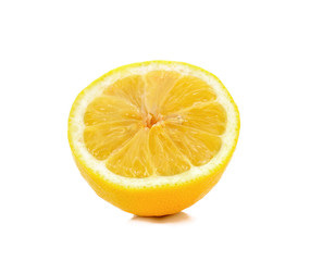 Half of lemon isolated on the white background