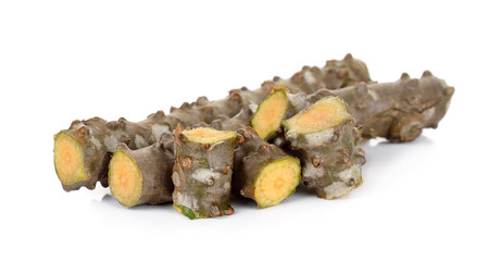 Tinospora cordifolia herb isolated on white background